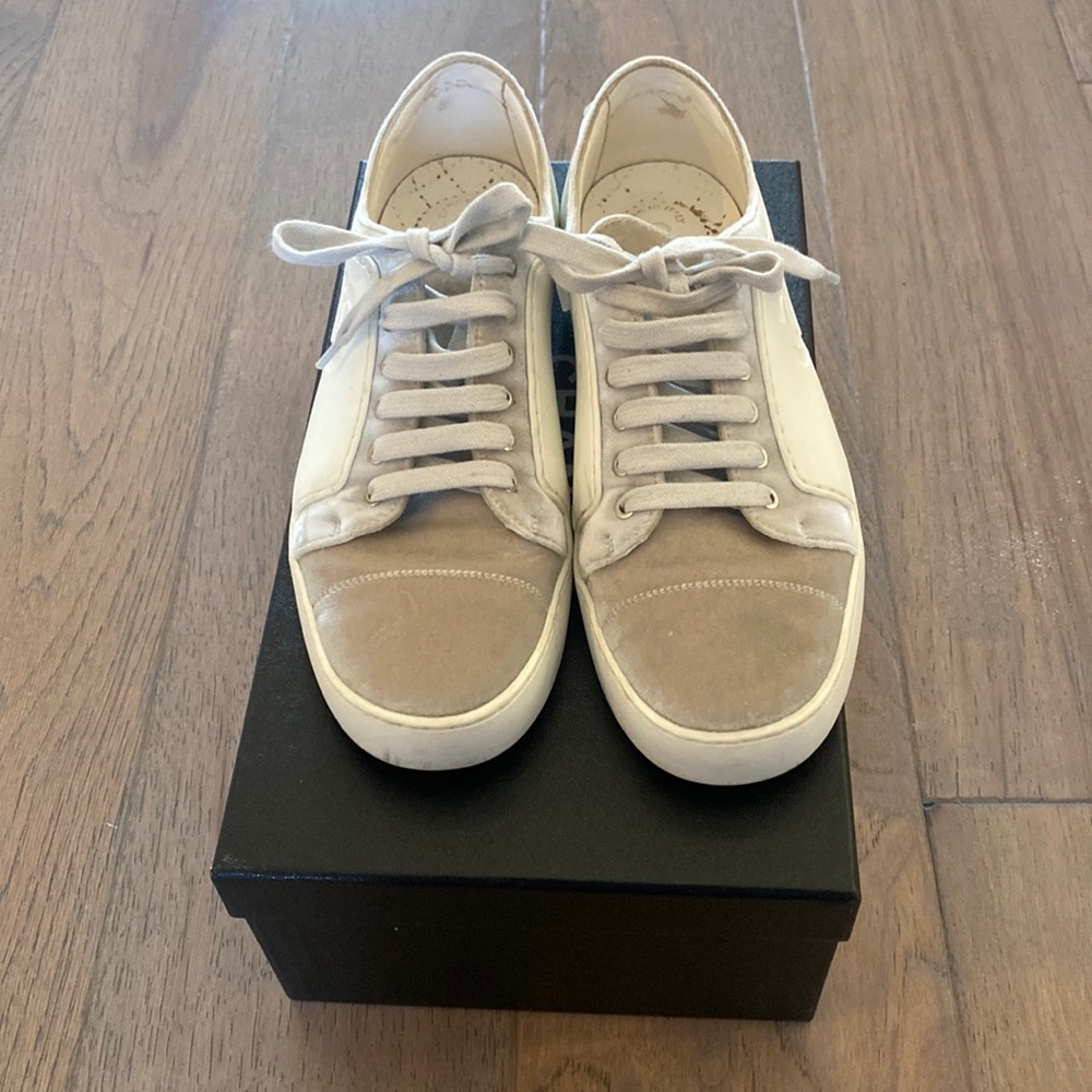 Chanel Velvet Tennis Shoes